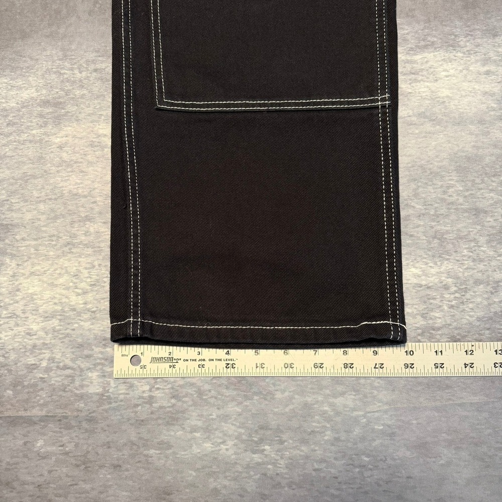 PacSun x Ford Motor Company Mens Black Double Knee Carpenter Pants Stars Size 34 - Picture 7 of 8